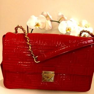 Gianni Versace Patent Leather Shoulder Bag